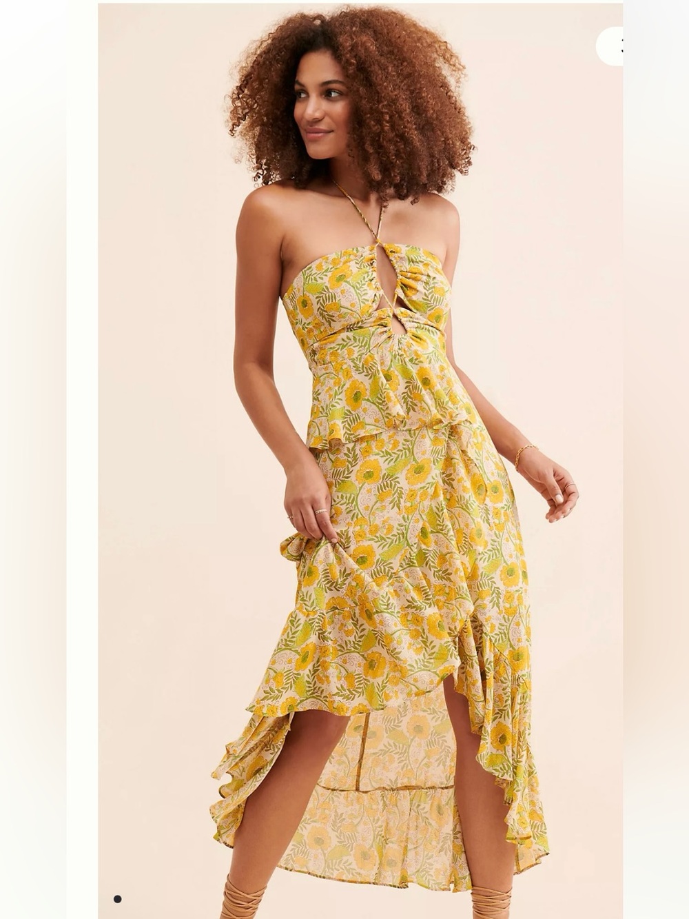 Anthro ASTR The Label Vivee Floral Hi-Lo Dress, S